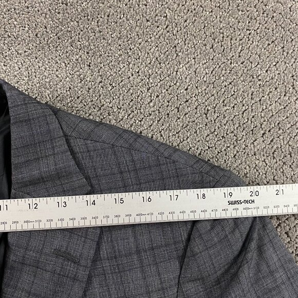 Hart Schaffner Marx Gold Trumpeter Blazer Sport Coat Men's 44R Gray Check - Picture 11 of 15
